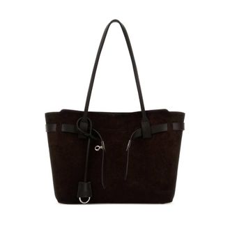 Balenciaga Dark Brown Suede Medium Bel Air Shopping Bag