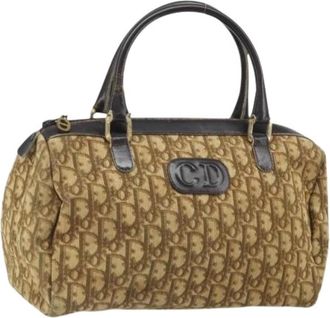 Dior Pre-owned Handbags, female, Beige, Size: ONE SIZE Pre-owned Trotter Canvas Hand Bag