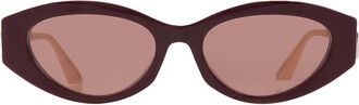 Dior 30MONTAIGNE B6F Bordeaux Cat Eye Ladies Sunglasses CD40186F 69S 53