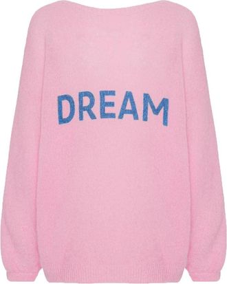 Americandreams Silja V-neck Pullover - Dames - V-hals truien - Roze - M - Wol - Truien & Vesten