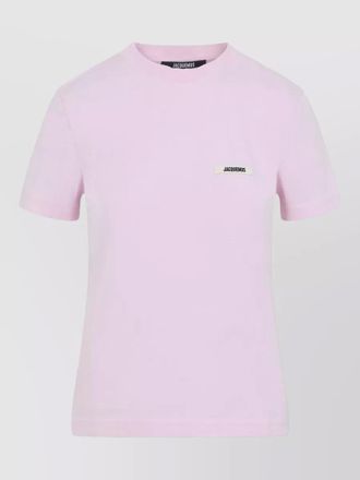 Jacquemus grosgrain detail top round neck short sleeves
