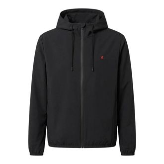 Replay Light Jackets, male, Black, Size: 2XL Micro Poly Hoodie Jacket