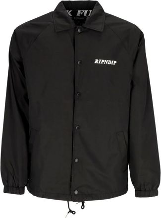 Ripndip Zwarte Coach Jas Lichtgewicht Waterdicht Mannen - Heren - Zomerjassen - Zwart - M - Polyester - Jassen