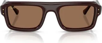 Ray-Ban A$AP Rocky Flacko Puffer 54mm Square Sunglasses in Transparent Brown/dark Brown at Nordstrom