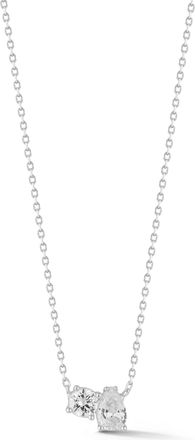 Glaze Jewelry Sterling Silver Dainty 2 Stone Necklace