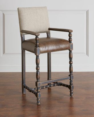 Hooker Furniture Casella Leather Bar Stool, 31