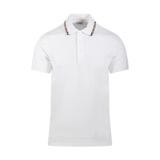 Burberry Polo Shirts, male, White, Size: XL Eddie CC - DNU Polo
