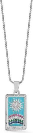 Sphera Milano The Sun Tag Pendant Necklace in Silver at Nordstrom Rack