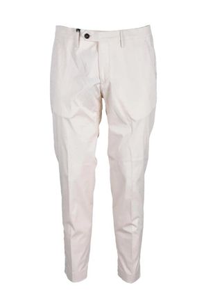 Michael Coal White Stretch Cotton-Blend Pants