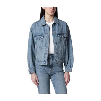 Anine Bing Denim Jackets, female, Blue, Size: XS Quincy Jacket