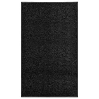 vidaXL Vidaxl - Felpudo Lavable Negro 90x150 Cm