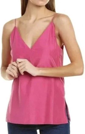 Club Monaco V Neck Cami Top In Pink