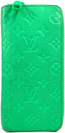 Louis Vuitton Green Leather Long Wallet (Bi-Fold) (Pre-Owned)