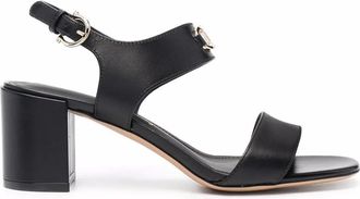 Ferragamo Ferragamo Gancini-Plaque Leather Sandals