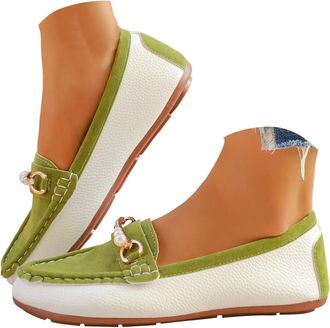 Generic Loafers Shoes for Women,Orthopedic Shoes for Women,Ladies Casual Slip On Leather Loafer Comfort Low Top Leather Lightweight Round Toe Business Work Lo