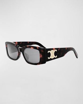 Celine Triomphe Acetate Rectangle Sunglasses