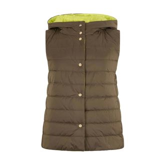 Herno Vests, female, Green, Size: M Reversible Padded Vest