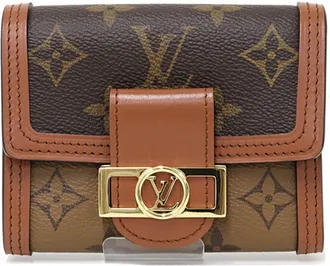 Louis Vuitton Monogram Reverse Brown Light Brown Monogram Reverse Monogram Canvas Leather Wallet (Tri-Fold) (Pre-Owned)