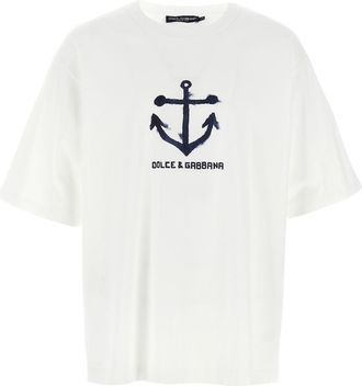 Dolce & Gabbana White Printed T-Shirt