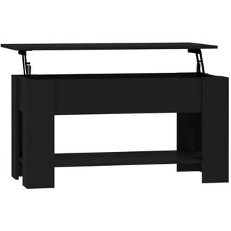 vidaXL Vidaxl - Mesa De Centro Madera De Ingenier&iacute;a Negro 101x49x52 Cm