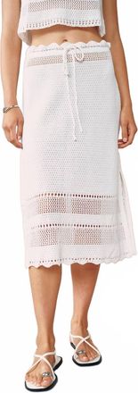 Bella Dahl Crochet Midi Skirt In White