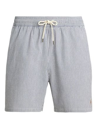 Polo Ralph Lauren Traveler striped swim shorts - men - Recycled Polyester/Cotton/Elastane - M - Blue
