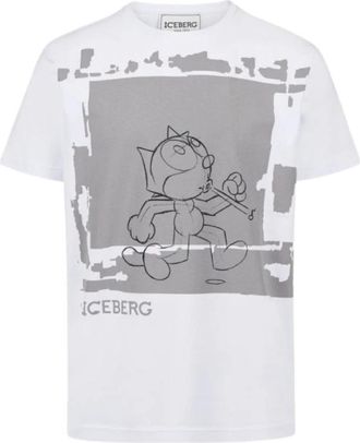 Iceberg Herenmode T-shirt van Katoen - Heren - T-shirts - Wit - S - Katoen - Tops