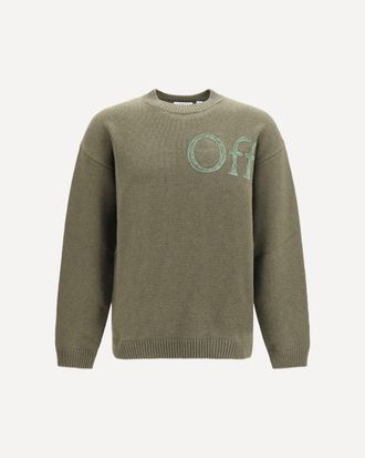 Off-white Bookish shared logo knit Crewneck Male XL