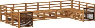 vidaXL Conjunto De Sof&aacute;s De Exterior 7 Uds. Natural Vidaxl