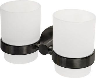 Haceka Kosmos Dubbele Bekerhouder - glas - gunmetal