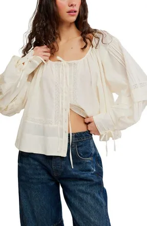 Free People We The Free La Lune Cotton Top in Tofu at Nordstrom, Size X-Small