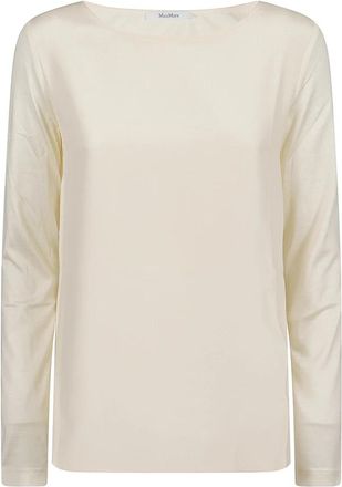 Max Mara Fedra Boot-neck Knit - Dames - Ronde hals truien - Beige - S - Truien & Vesten