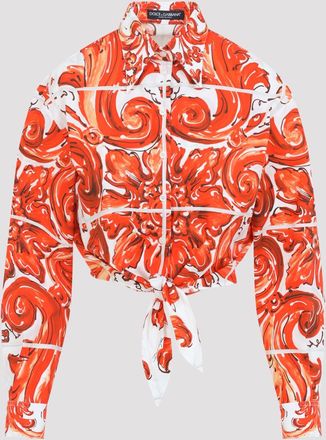 Dolce & Gabbana Popeline Maiolica Shirt