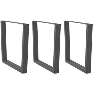 vidaXL Patas Para Mesa De Comedor En Forma De V (3 Unidades), Antracita, 90 X (72-73,3) Cm, Acero Vidaxl