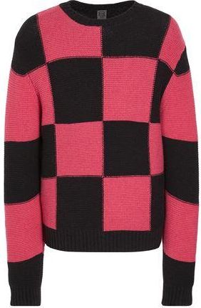 8 by YOOX JACQUARD COLOR-BLOCK CREWNECK