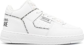 Versace Jeans Couture Meyssa logo-print high-top sneakers - women - Leather - 36.5 - White