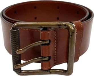 Burberry Pre-owned Double Holed Belt - female - Burberry Vintage - Vintage Belts - Brown - ONE SIZE - Pre-owned