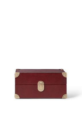 Brunello Cucinelli Calfskin watch case in Wine at Nordstrom