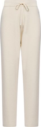 Moncler Moncler Wool & Cashmere Blend Cropped Jogging Pants, Women, White, Size: Xs
