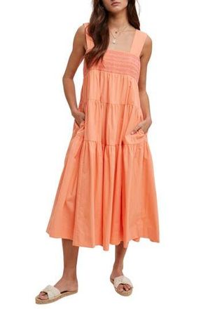 Wishlist Tiered Maxi Dress in Sunkist/Punch at Nordstrom Rack, Size Medium