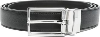 Emporio Armani leather belt - men - Bovine Split Leather/Calf Leather - One Size - Black