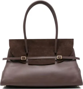 SIMKHAI Tassen, Dames, Bruin, ONE Size, Su&egrave;de, River Suede Schoudertas