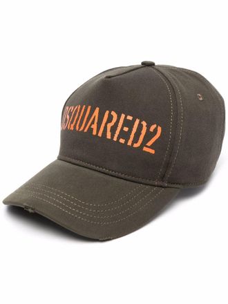 Dsquared2 logo baseball cap - men - Cotton - One Size - Green