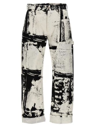 Alexander McQueen BlackWhite Fold Print Jeans