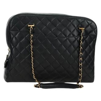 Chanel Pre-owned Handbags, female, Black, Size: ONE SIZE Pre-owned Vintage Shoulder Bag