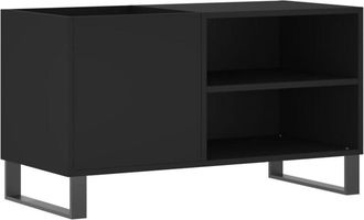 vidaXL Mueble De Discos Madera De Ingenier&iacute;a Negro 85x38x48 Cm Vidaxl
