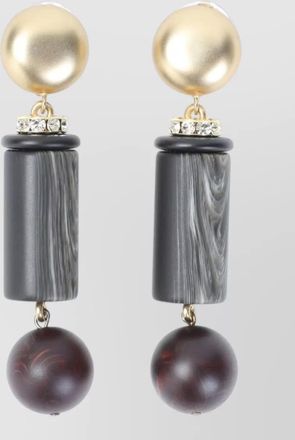 Giorgio Armani crystal embellished clip on earrings