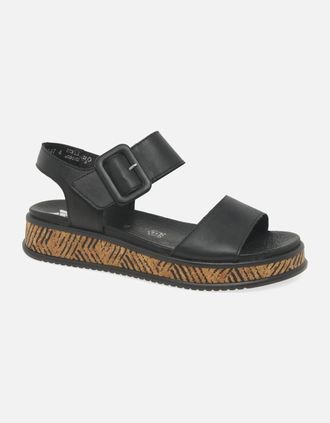 Rieker Womens Mode Womens Sandals - Black - Size: 3.5