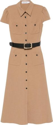 Self Portrait Belted Button-down Midi Dress