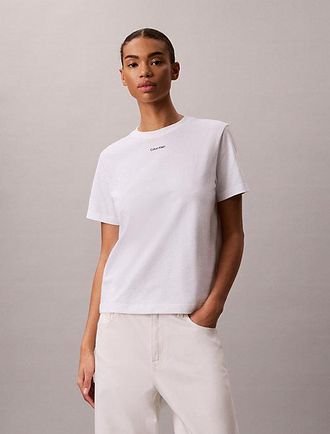 Calvin Klein Camiseta Cl&aacute;sica De Algod&oacute;n Con Logo
